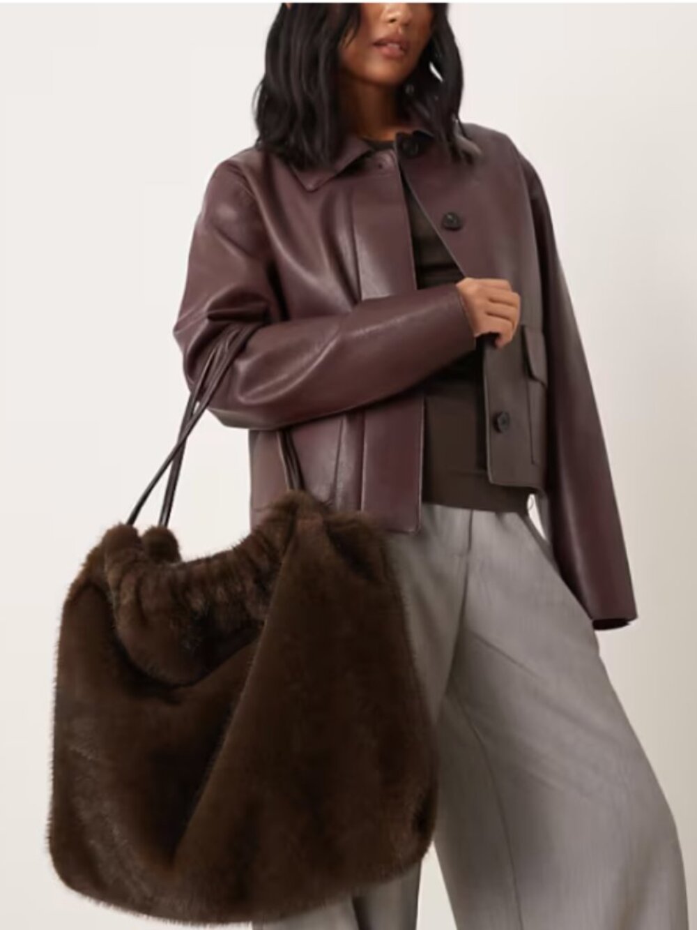 Mango 601 Fur bag NWT